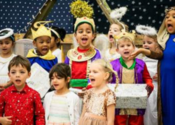 'Whoops-a-Daisy Angel' Reception Nativity