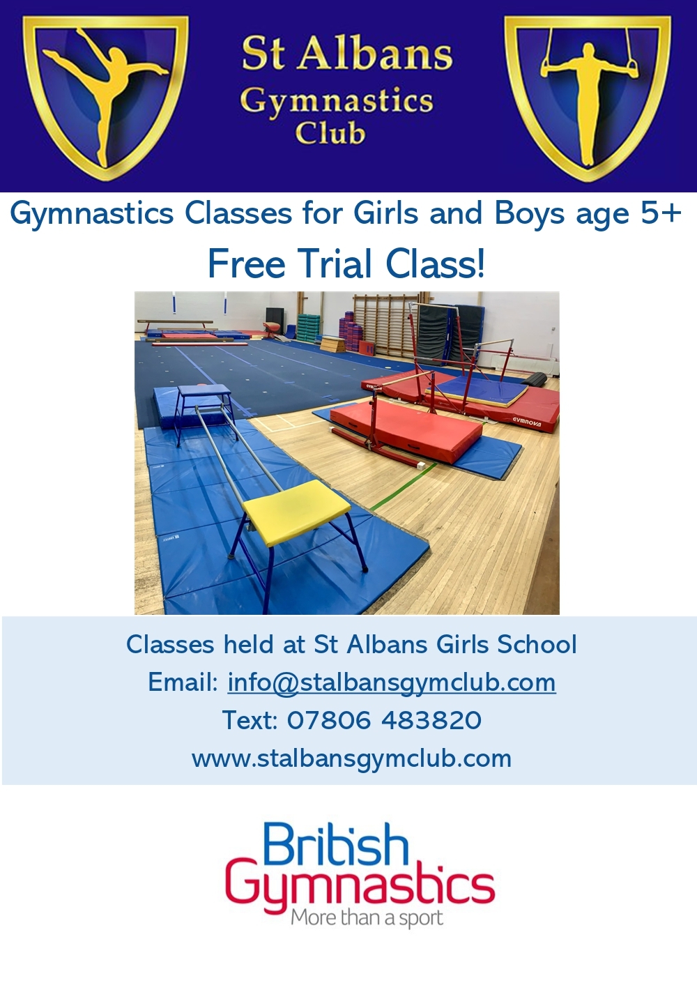St Albans Gym Club Leaflet