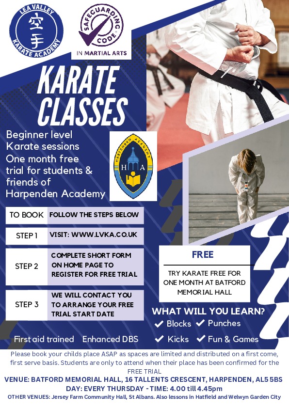 Harpenden academy flyer 2025