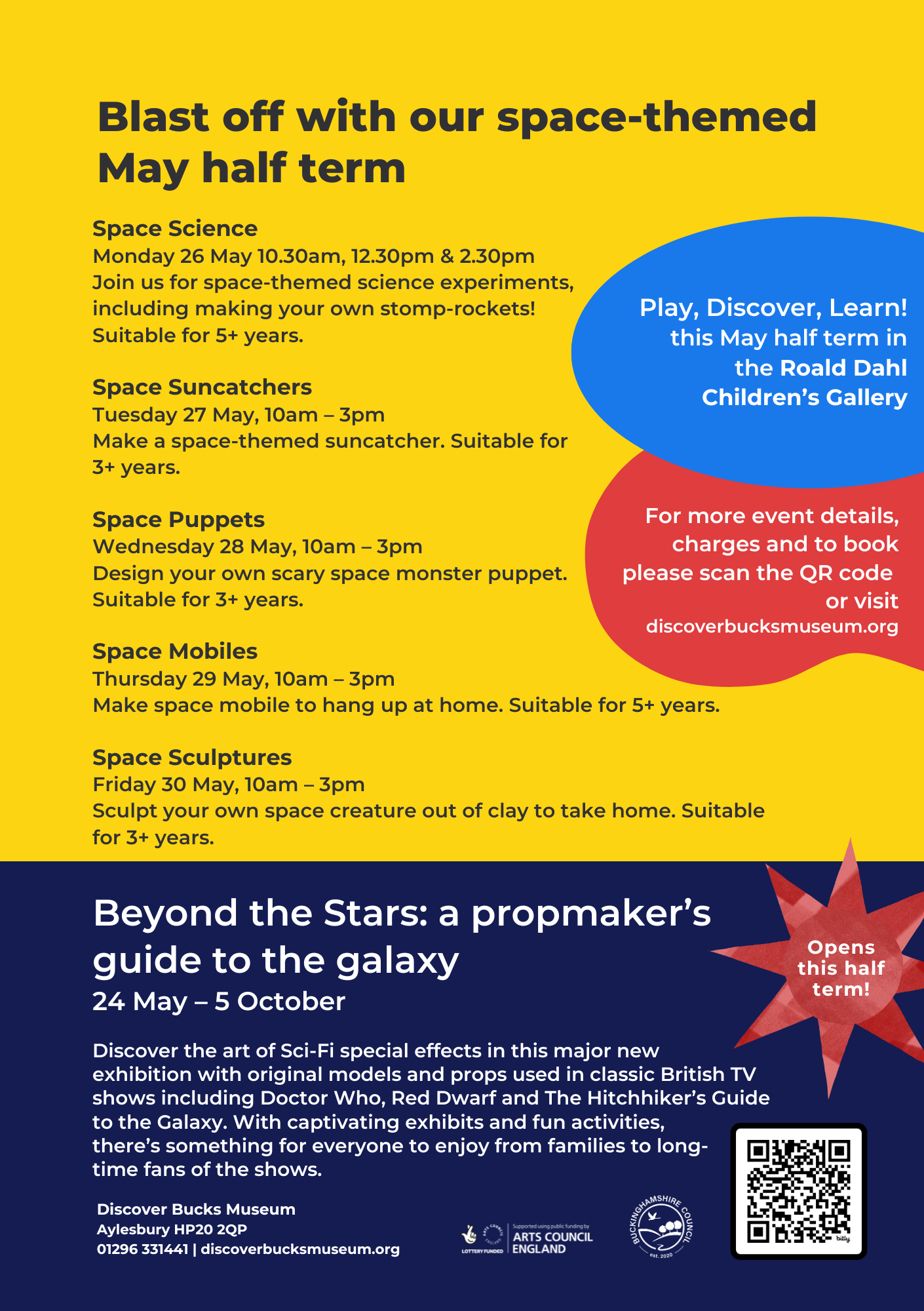 May Half Term flyer back discover bucks
