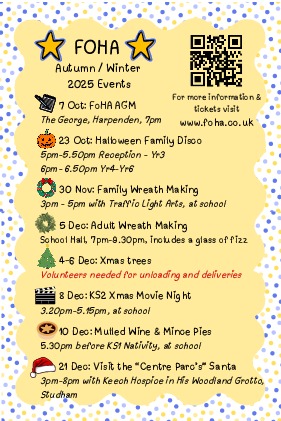 FoHA Autumn  Winter 2025 Events