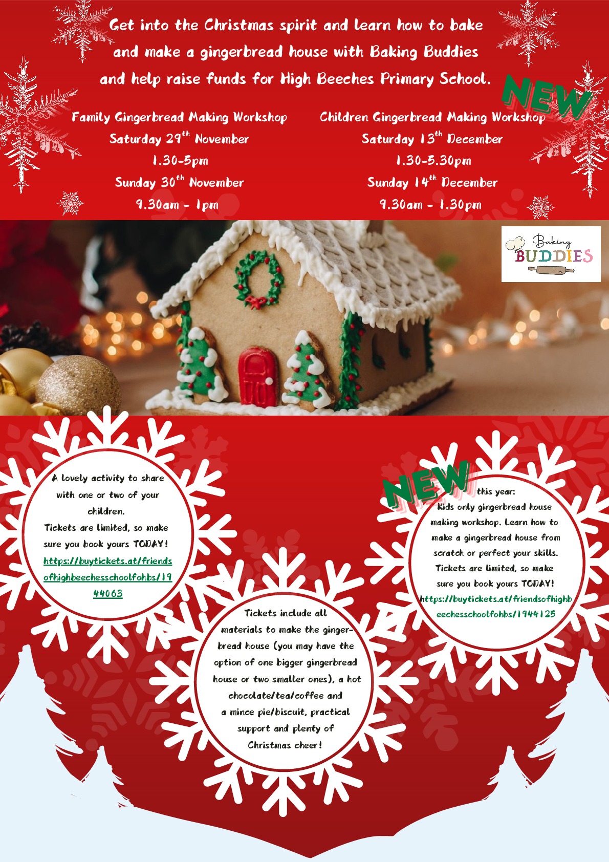 Gingerbread House Making Workshop Flyer